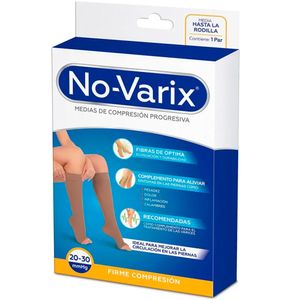 Medias No-Varix® unisex 20-30 mmHg opaca puntera abierta